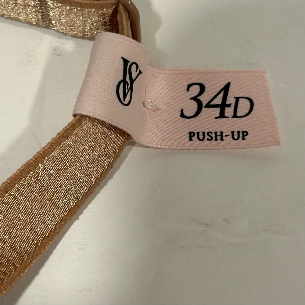 Victoria's Secret Multi-Way Underwire Push Up Strapless Bra 34D Beige - Picture 2 of 11